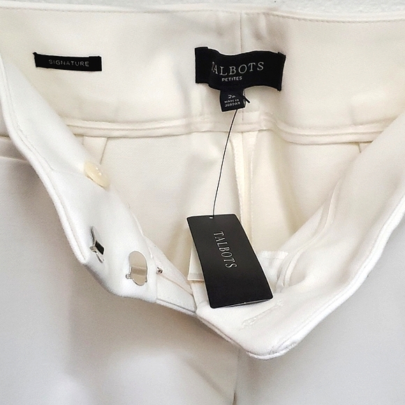 Talbots Petites Signature Off White Dressy Trousers / Slacks Size 2P - Picture 6 of 14